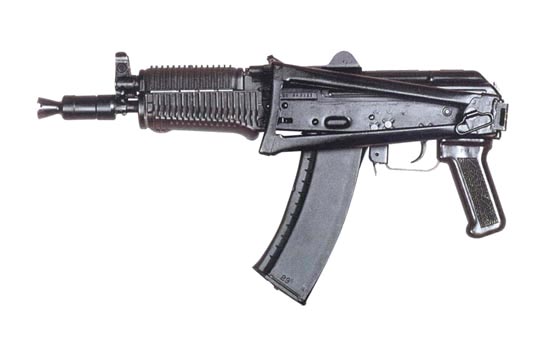 AKS-74U se sklopenou oprkou - kliknutm zvtte